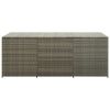 vidaXL Patio Storage Box Poly Rattan 70.9"x35.4"x29.5" Gray - Grey