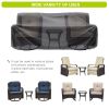 Outdoor Furniture Sets Cover;  Durable and Waterproof 420D Oxford Cloth Patio Conversation Sofa Cover; 93.7"Lx 35.8"W x 39.7"H; Black - Black