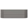 Garden Raised Bed Powder-coated Steel 88.2"x31.5"x26.8" Gray - Gray