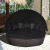 Outdoor Daybed with Retractable Canopy - as show