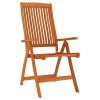 Folding Patio Chairs 8 pcs Solid Wood Eucalyptus - Brown