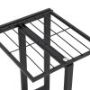 vidaXL 4-Floor Flower Stand 16.9"x8.7"x29.9" Black Metal - Black