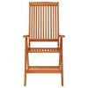 Folding Patio Chairs 4 pcs Solid Wood Eucalyptus - Brown