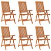 7 Piece Patio Dining Set Solid Wood Eucalyptus - Brown