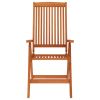 Folding Patio Chairs 8 pcs Solid Wood Eucalyptus - Brown