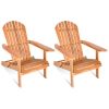 Eucalyptus Chair Foldable Outdoor Wood Lounger Chair - natural