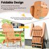 Eucalyptus Chair Foldable Outdoor Wood Lounger Chair - natural