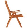 Folding Patio Chairs 8 pcs Solid Wood Eucalyptus - Brown