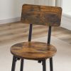 Bar Table Set with wine bottle storage rack  - Rustic Brown