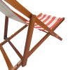 Outdoor/ beach /swimming pool /populus wood sling chair Orange Stripe color:Orange  - Orange