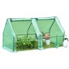 Outoodor mini greenhouse helps to protect plants;   Open Conservatory; XH - Square-green