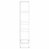 vidaXL 5-Floor Flower Stand 16.9"x8.7"x38.6" White Metal - White