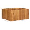 vidaXL Garden Raised Bed 39.4"x39.4"x19.7" Solid Acacia Wood - Brown