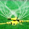 Garden Lawn Sprinkler Automatic 360 Rotating Adjustable Large Area Nursery Irrigation - Rotary sprinkler + 1 inch plastic 4 joint set