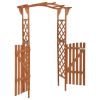 vidaXL Pergola with Gate 45.7"x15.7"x80.3" Solid Firwood - Brown