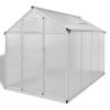 vidaXL Reinforced Aluminum Greenhouse with Base Frame 49.5ftÂ¬â‰¤ - Transparent