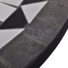 vidaXL Bistro Table Black and White 23.6" Mosaic - Black