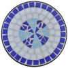 vidaXL Mosaic Side Table Plant Table Blue White - Blue