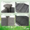 Wooden Raised Vegetable Garden Bed Elevated Grow Vegetable Planter - grey