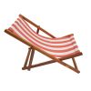 Outdoor/ beach /swimming pool /populus wood sling chair Orange Stripe color:Orange  - Orange