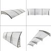 DIY 120"x 40" Window Awning Front Door Canopy Cover Yard Garden Outdoor RT - Transparent