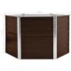 vidaXL Garden Raised Bed Brown 50.8"x50.8"x30.3" Galvanized Steel - Brown