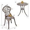 3 Pcs Cast Aluminum Bistro Set - as show