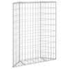 vidaXL Trapezium Gabion Raised Bed Galvanized Steel 31.5"x7.9"x39.4" - Silver