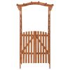 vidaXL Pergola with Gate 45.7"x15.7"x80.3" Solid Firwood - Brown