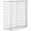 vidaXL Trapezium Gabion Raised Bed Galvanized Steel 39.4"x7.9"x39.4" - Silver