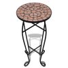 vidaXL Mosaic Side Table Plant Table Terracotta - Orange