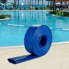 Swimming Pool Backwash Drain Hose PVC Fabric Flat Hose - Blue - 1-1/2" x 105'