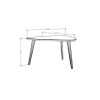 Manhattan Comfort Utopia 17.51" High Triangle Coffee Table with Splayed Legs in White Gloss - Default Title