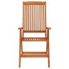 Folding Patio Chairs 6 pcs Solid Wood Eucalyptus - Brown