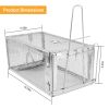 Rat Trap Cage Humane Live Rodent Trap Cage Mouse Control Bait Catch - Silver