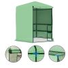 vidaXL Greenhouse with Shelves Steel 89.4"x87.8" - Green