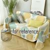 Yellow Green Cobblestone Sofa Towel Single Sofa Cover Polyester Cotton Couch Cover Armchair Sofa Slipcover - Default