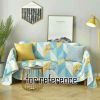 Blue Yellow Geometric Pattern Sofa Towel Single Sofa Cover Polyester Cotton Couch Cover Arm Chair Sofa Slipcover - Default