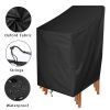 High Back Outside Chair Cover - black