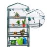 Outdoor Portable Mini 4 Shelves Greenhouse - Green