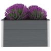 vidaXL Garden Raised Bed WPC 39.4"x39.4"x21.3" Gray - Grey