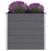 vidaXL Garden Raised Bed WPC 39.4"x19.7"x35.8" Gray - Grey