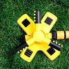 Garden Lawn Sprinkler Automatic 360 Rotating Adjustable Large Area Nursery Irrigation - Rotary Sprinkler + Tandem Pacifier