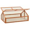 vidaXL Greenhouse 47.2"x31.5"x19.7" Firwood - Yellow