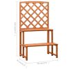 vidaXL Plant Stand with Trellis Orange 27.6"x16.5"x47.2" Solid Firwood - Orange