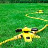 Garden Lawn Sprinkler Automatic 360 Rotating Adjustable Large Area Nursery Irrigation - Rotary sprinkler + 1 inch plastic 4 joint set