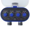 vidaXL Double Outlet Water Timer with Ball Valves - Blue