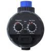 vidaXL Single Outlet Water Timer with Ball Valves - Black