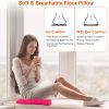 4Pcs Chair Cushion Pads Pillow Soft Tie On Square Sitting Mats For Home Office Car Sitting Travel - Red