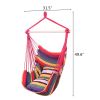 Free shipping Distinctive Cotton Canvas Hanging Rope Chair with Pillows Rainbow YJ - Rainbow